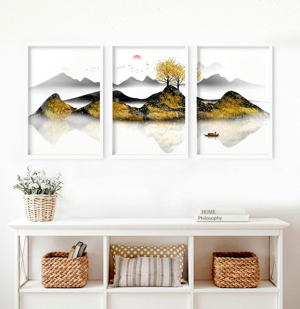 Japandi Wall Art Set of 3 | Framed Prints