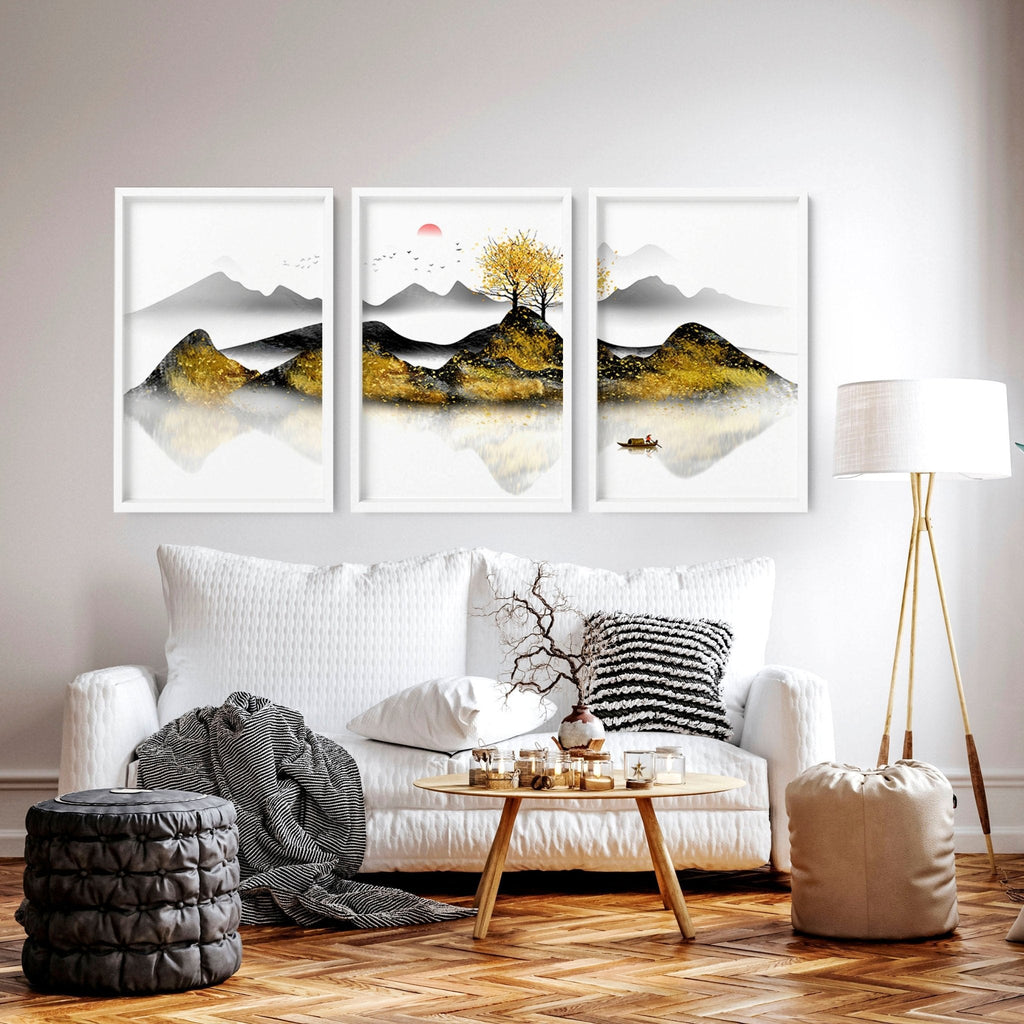 Japandi Wall Art Set of 3 | Framed Prints