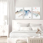 Bedroom Wall Art | Japanese Set of 3 Framed Prints