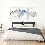Bedroom Wall Art | Japanese Set of 3 Framed Prints