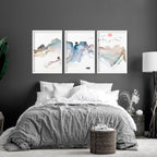 Bedroom Wall Art | Japanese Set of 3 Framed Prints