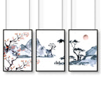 Cherry Blossom Prints – Set of 3 Japanese Wall Art