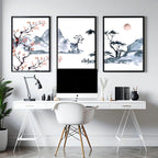 Cherry Blossom Prints – Set of 3 Japanese Wall Art