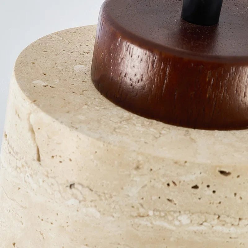 Wabi-Sabi Natural Stone Pendant Light – Japanese Modern Designer Hanging Lamp