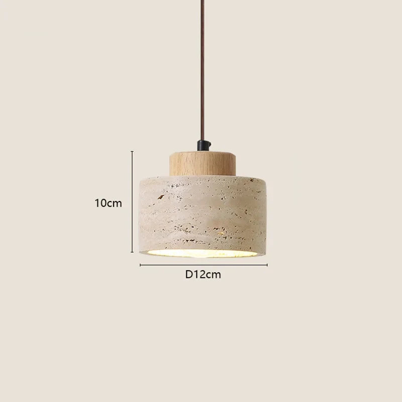 Wabi-Sabi Natural Stone Pendant Light – Japanese Modern Designer Hanging Lamp