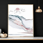 Sunset Wall Art Set of 3 | Japanese Landscape Prints