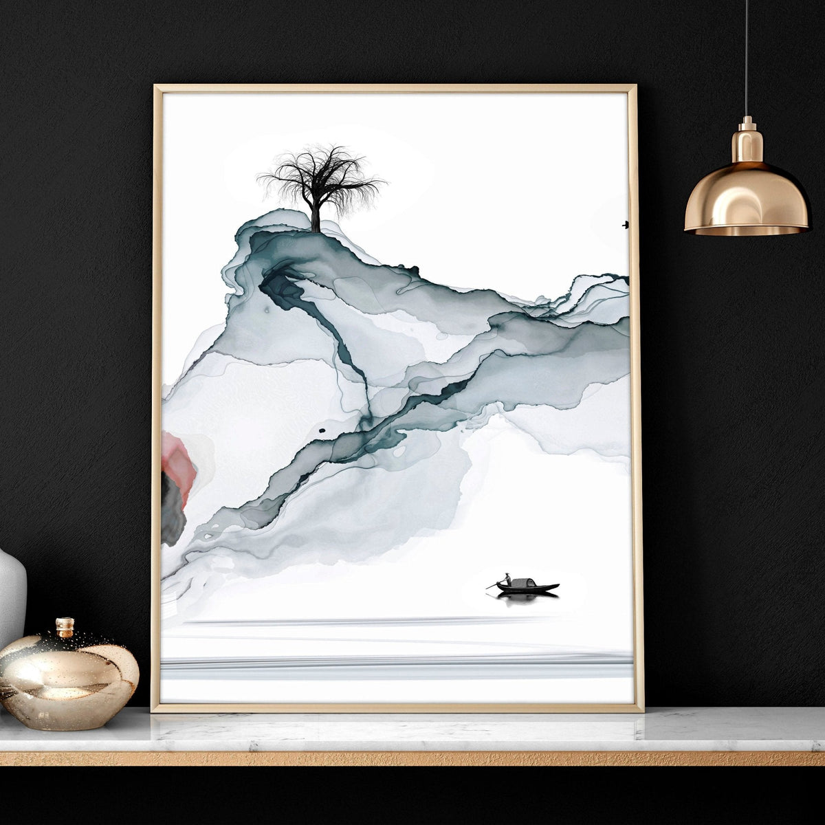 Sunset Wall Art Set of 3 | Japanese Landscape Prints