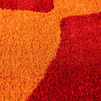 Joli Checkered Red & Orange Rug - MOOAZAA