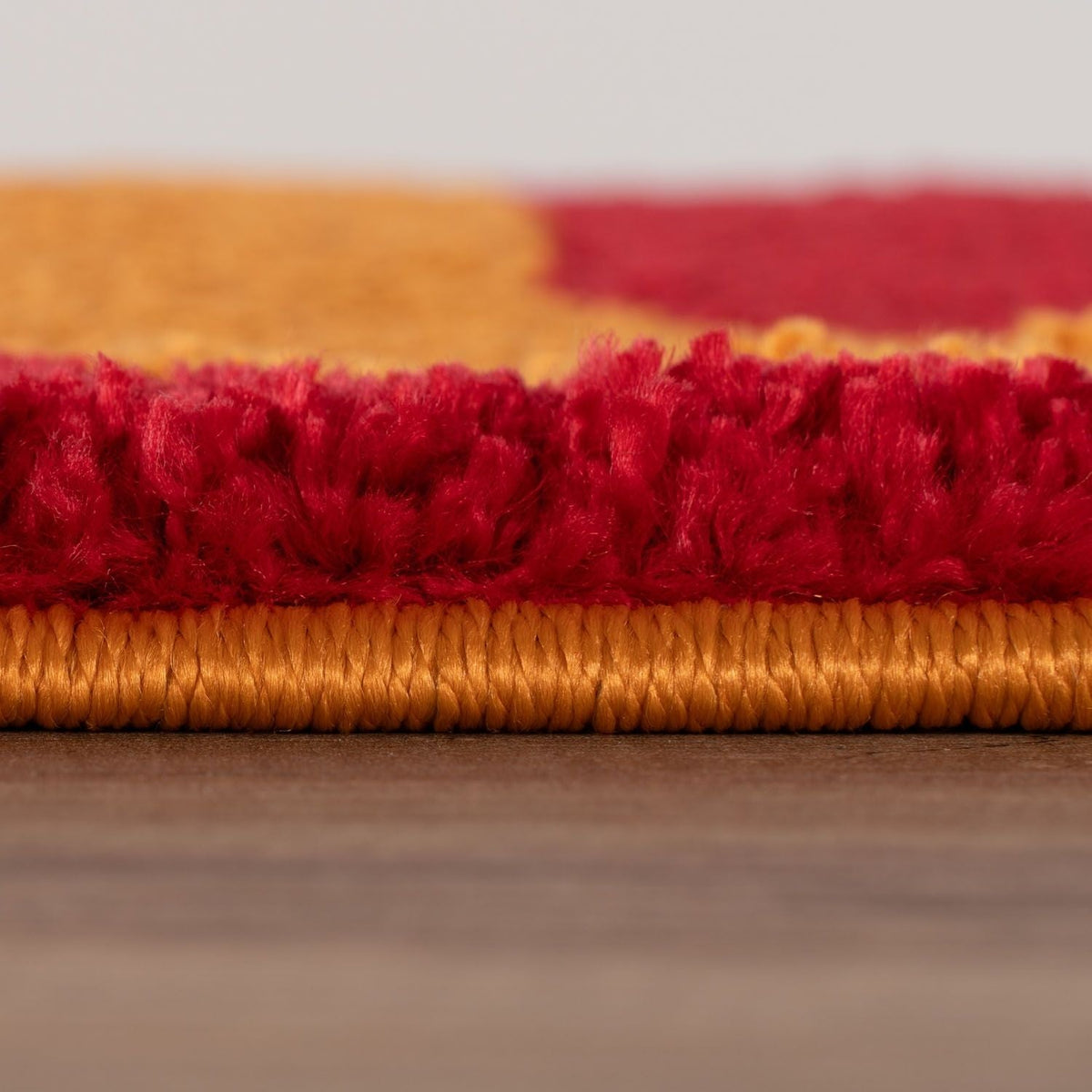 Joli Checkered Red & Orange Rug - MOOAZAA