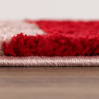Joli Checkered Red & Pink Rug - MOOAZAA