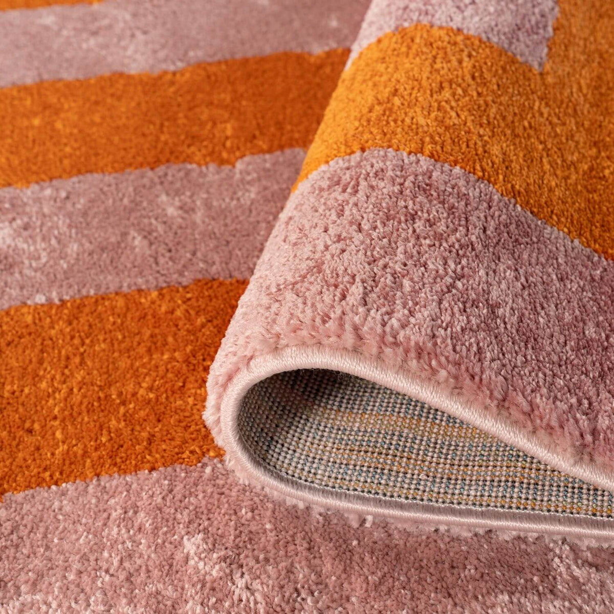 Joli Geometric Orange & Pink Rug - MOOAZAA