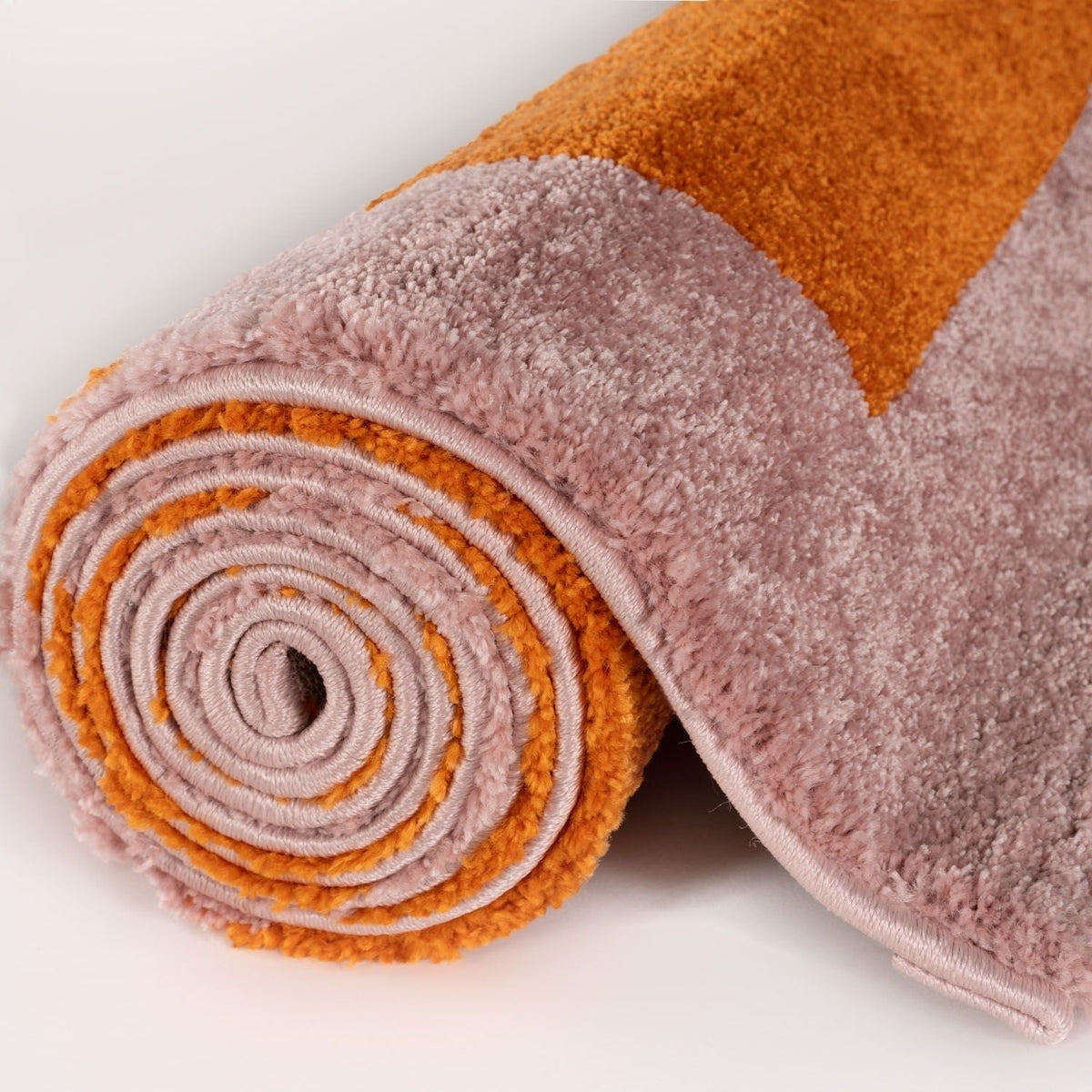 Joli Geometric Orange & Pink Rug - MOOAZAA
