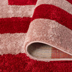 Joli Geometric Red & Pink Rug - MOOAZAA