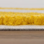 Joli Geometric Yellow & White Rug - MOOAZAA