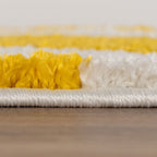 Joli Striped Yellow & White Rug - MOOAZAA