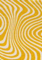 Joli Striped Yellow & White Rug - MOOAZAA