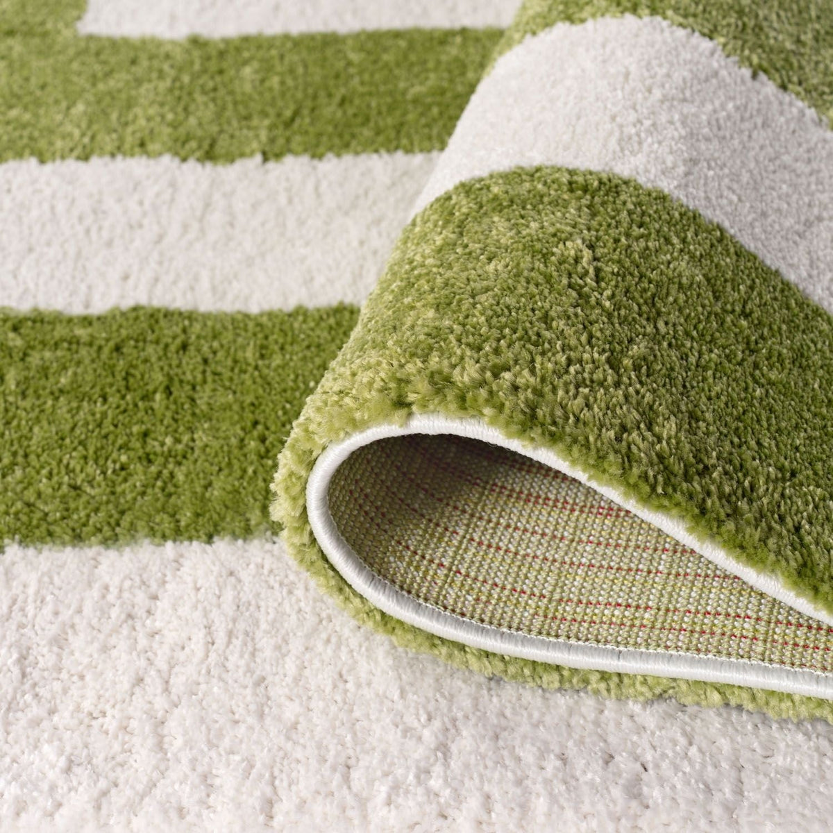 Joli Geometric Green & White Rug