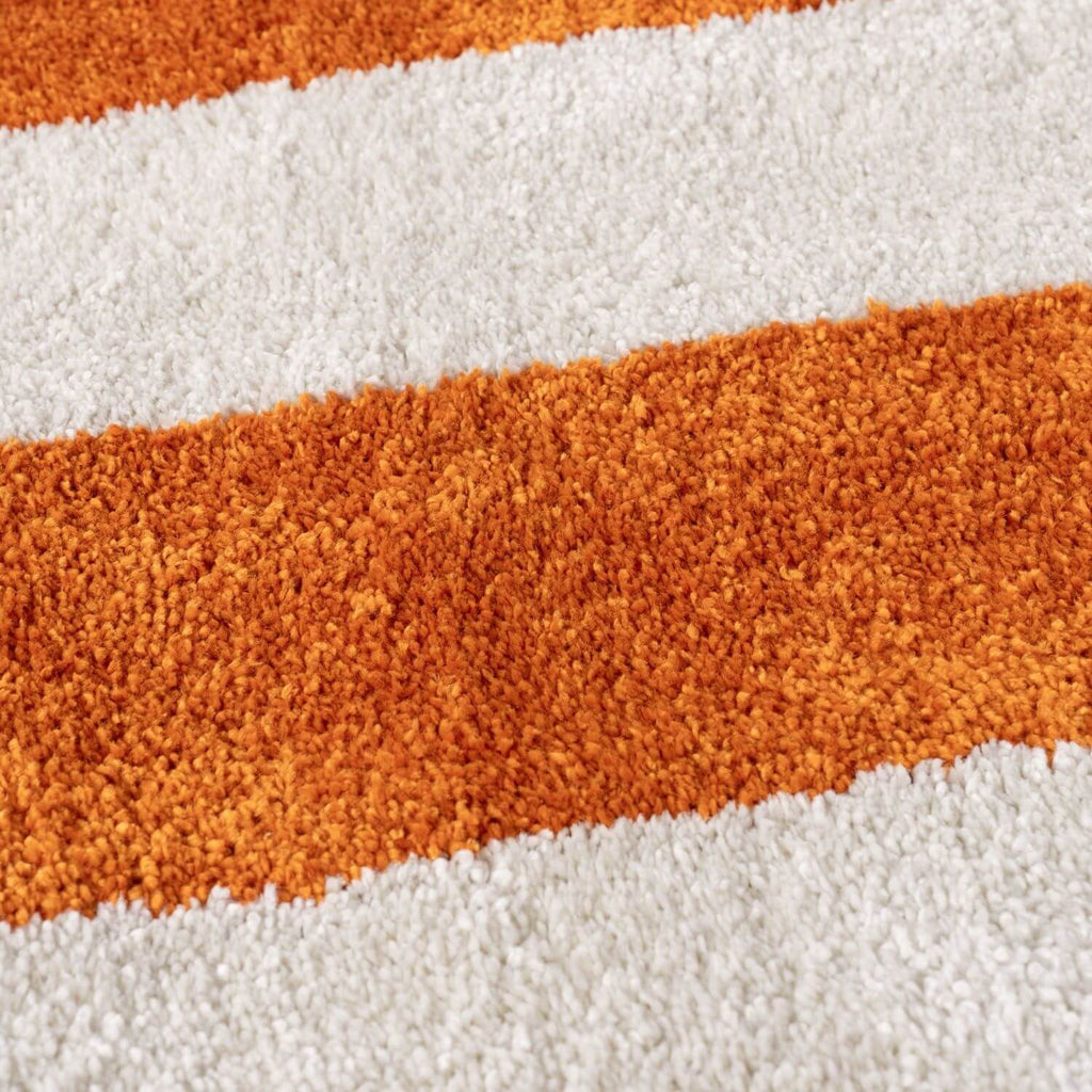 Joli Geometric Orange & White Rug