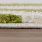 Joli Wave Green & White Rug