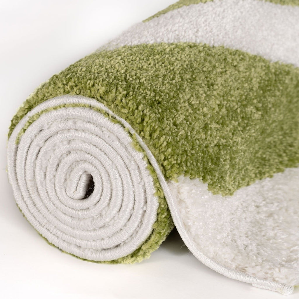 Joli Wave Green & White Rug