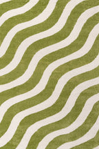 Joli Wave Green & White Rug