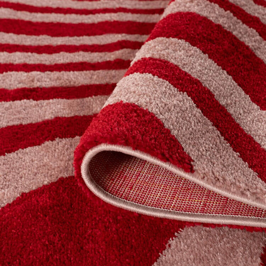 Joli Striped Red & Pink Rug