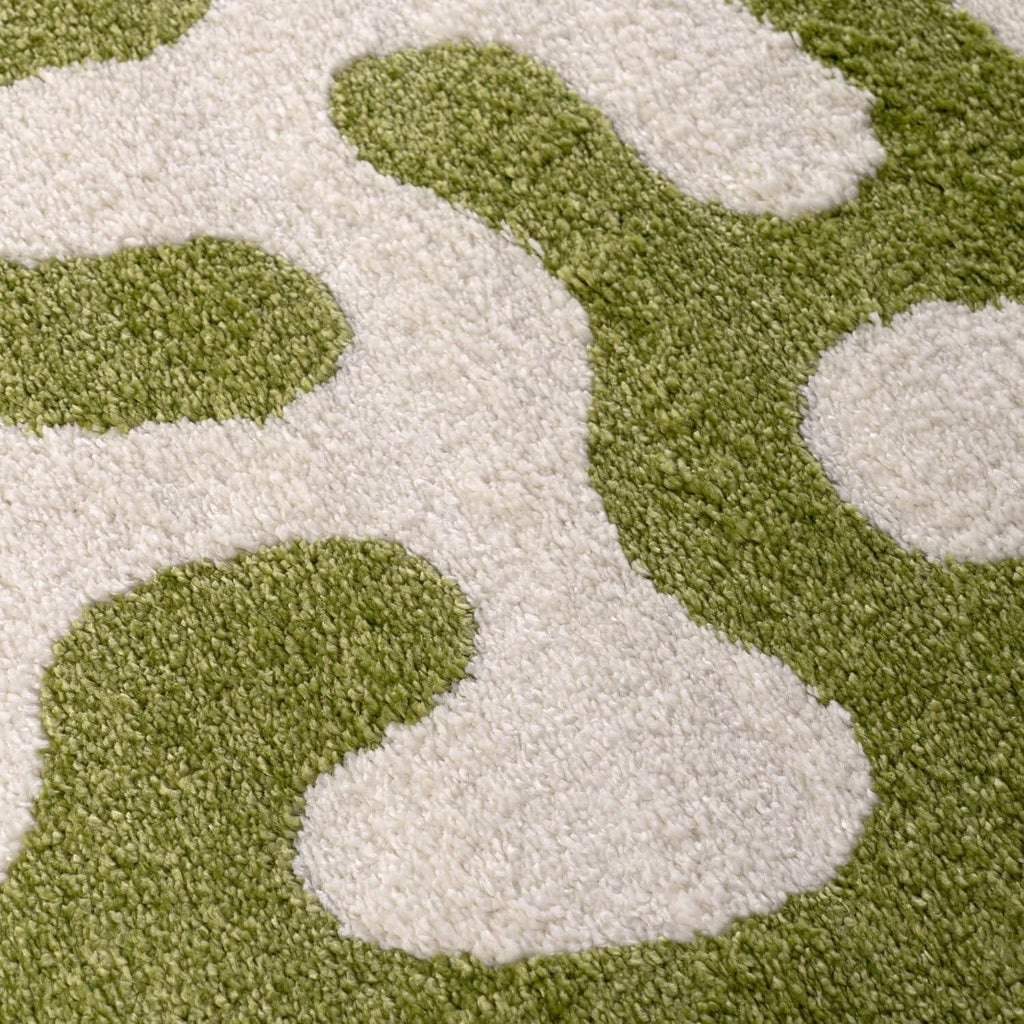 Joli Doodle Green & White Rug