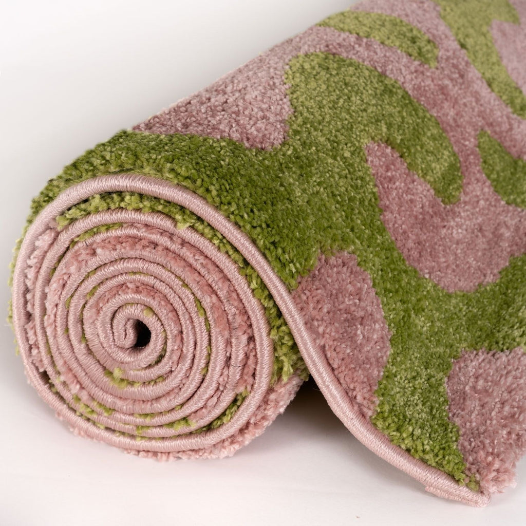 Joli Doodle Green & Pink Rug