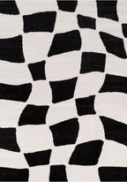 Joli Checkered Black & White Rug