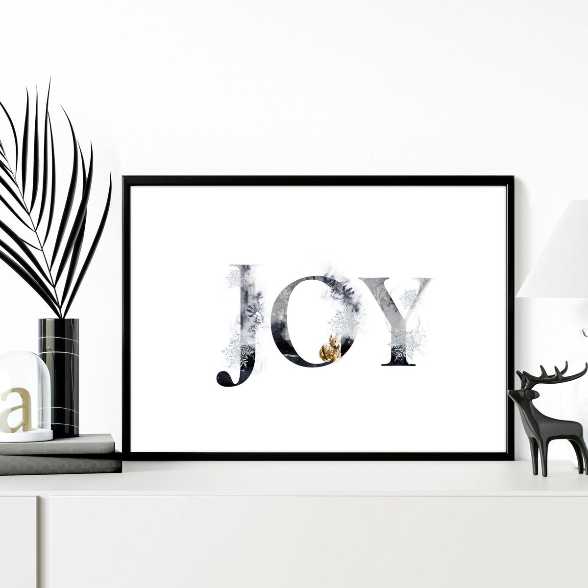 Xmas decor for door wall art print