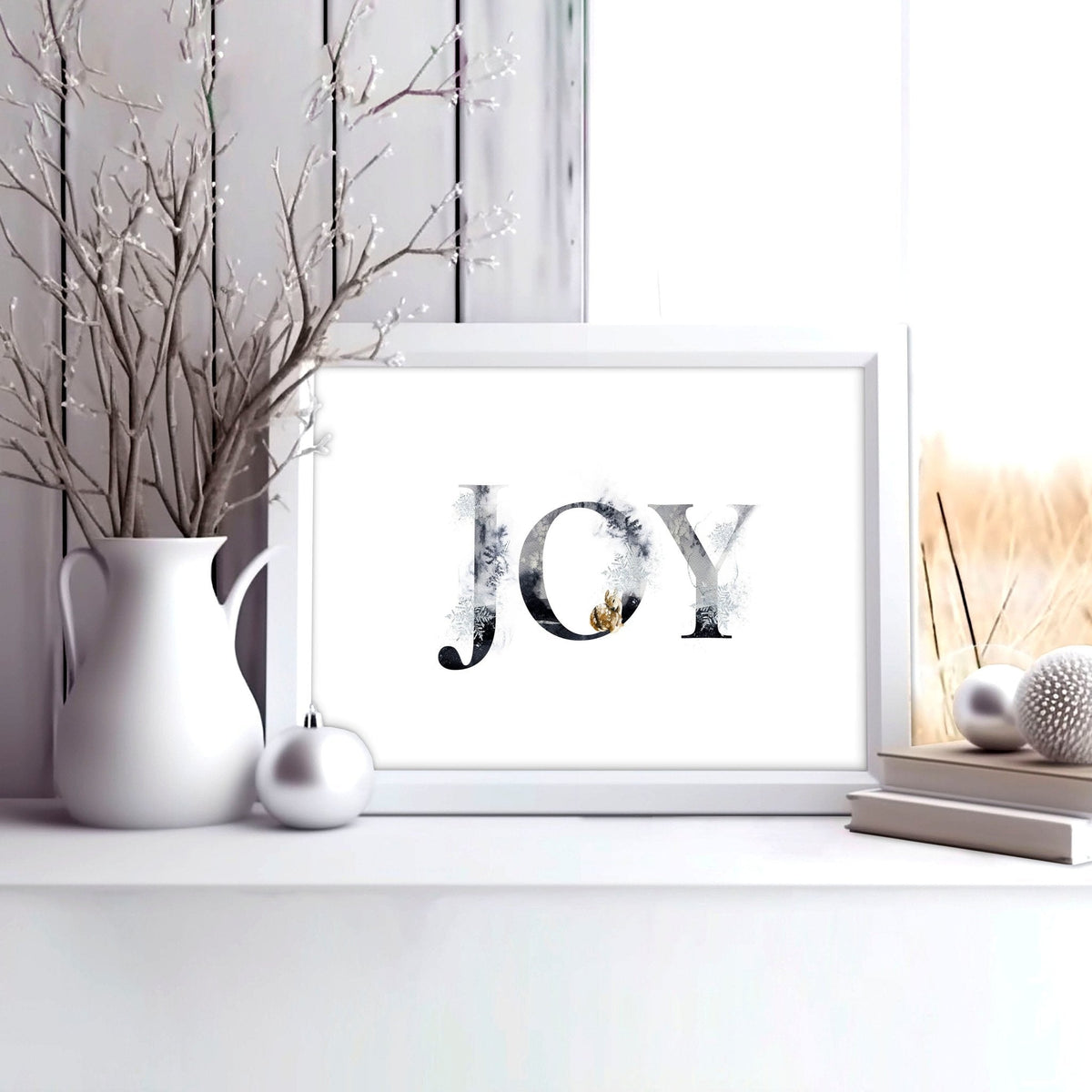 Xmas decor for door wall art print