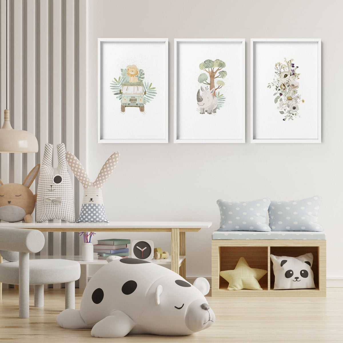 Kids Prints for Bedroom | Jungle Nursery Set of 3