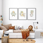 Kids Prints for Bedroom | Jungle Nursery Set of 3
