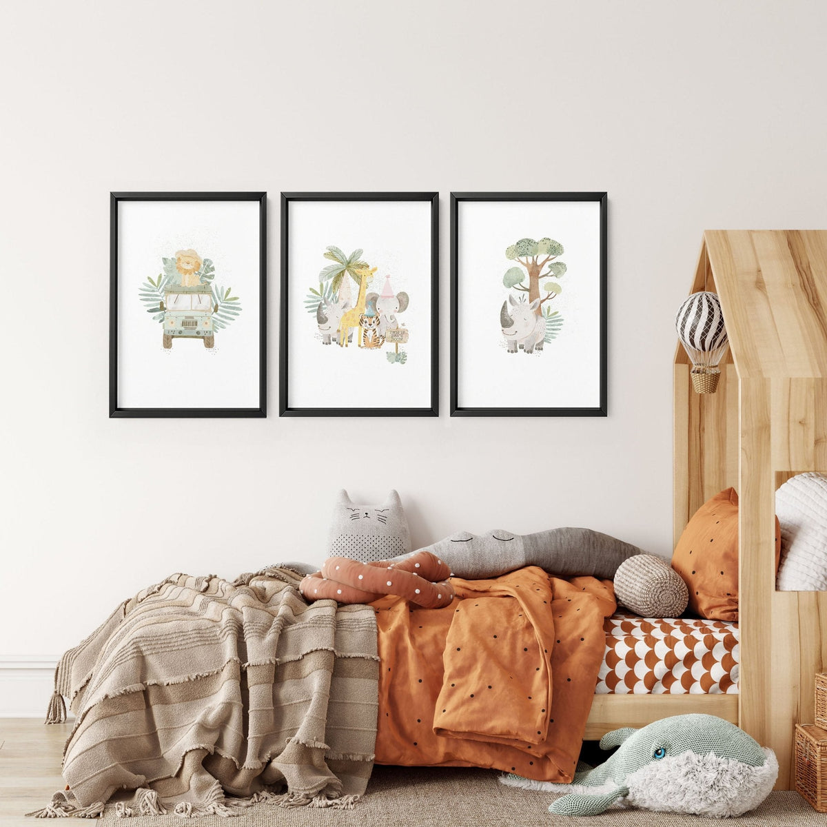 Kids Prints for Bedroom | Jungle Nursery Set of 3