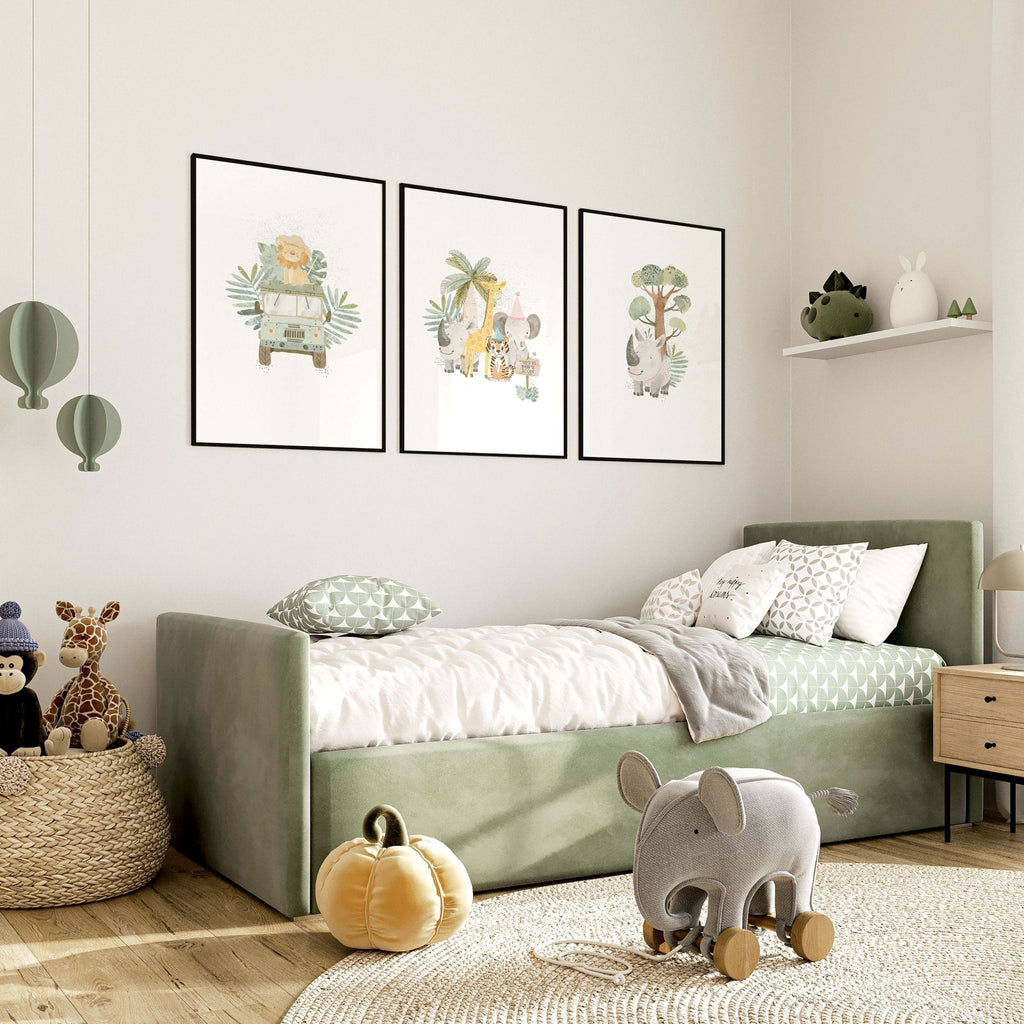 Kids Prints for Bedroom | Jungle Nursery Set of 3