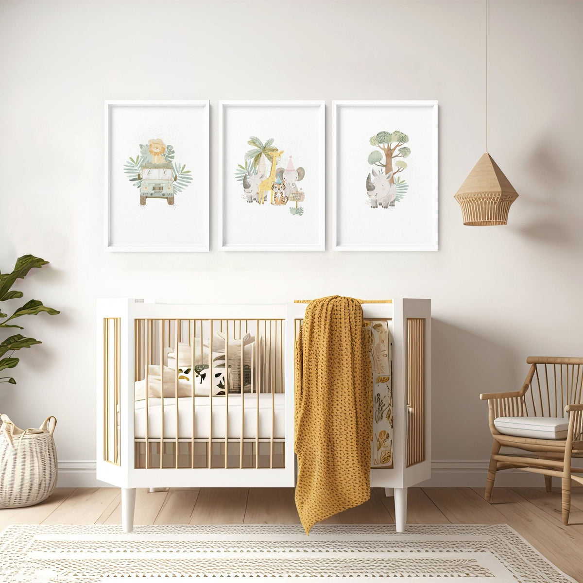 Kids Prints for Bedroom | Jungle Nursery Set of 3