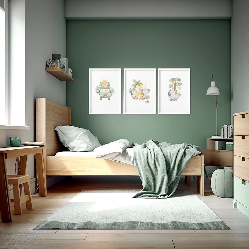 Kids Prints for Bedroom | Jungle Nursery Set of 3
