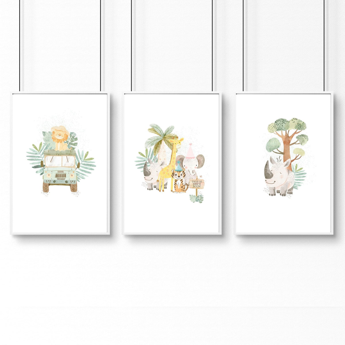 Kids Prints for Bedroom | Jungle Nursery Set of 3