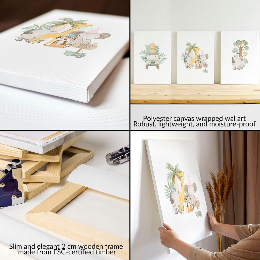 Kids Prints for Bedroom | Jungle Nursery Set of 3