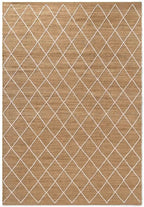 Jute Rug Kunu Natural Handwoven Diamond Design - MOOAZAA