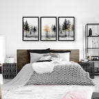 Landscape Canvas Wall Art | Set of 3 Asian Inspired Wall art Prints