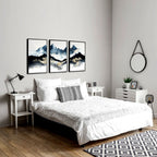 3 Piece Picture Frame Set – Nordic Teal Landscape Prints