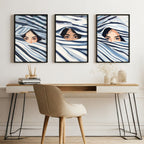 Large Art Prints | Set of 3 Boho Women Wall art Prints
