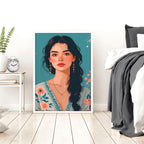 Large Bedroom Wall Art | Set of 3 Boho Women Wall art Prints