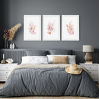 Large Coastal Wall Art | Set of 3 Seashells Wall art Prints
