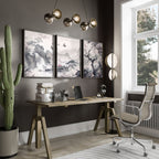 Large Contemporary Wall Art | Set of 3 Chinoiserie Wall art Prints