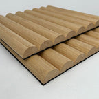 Large Fluted Wall Panels in Biscuit - 240cm x 60cm