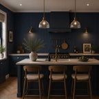 Large Fluted Wall Panels in Blue Maize - 240cm x 60cm