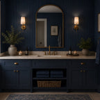 Large Fluted Wall Panels in Blue Maize - 240cm x 60cm