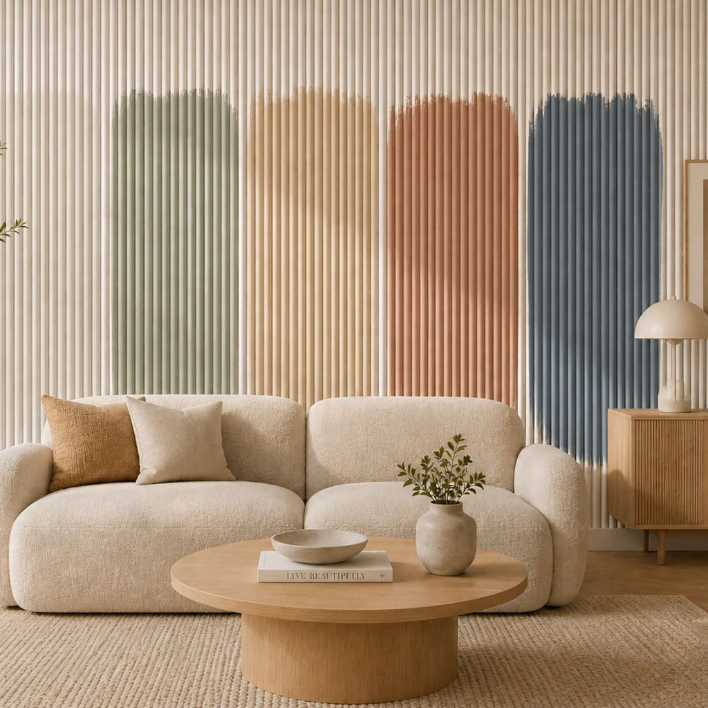 Large Fluted Wall Panels in DIY Primed - Ready To Paint - 240cm x 60cm